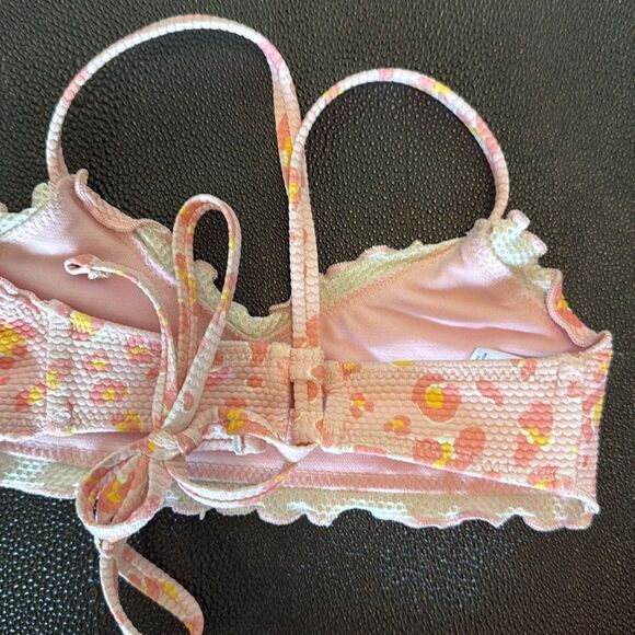 Art Class Leopard print Bikini set pink/yellow girl size 4/5 - Picture 3 of 8